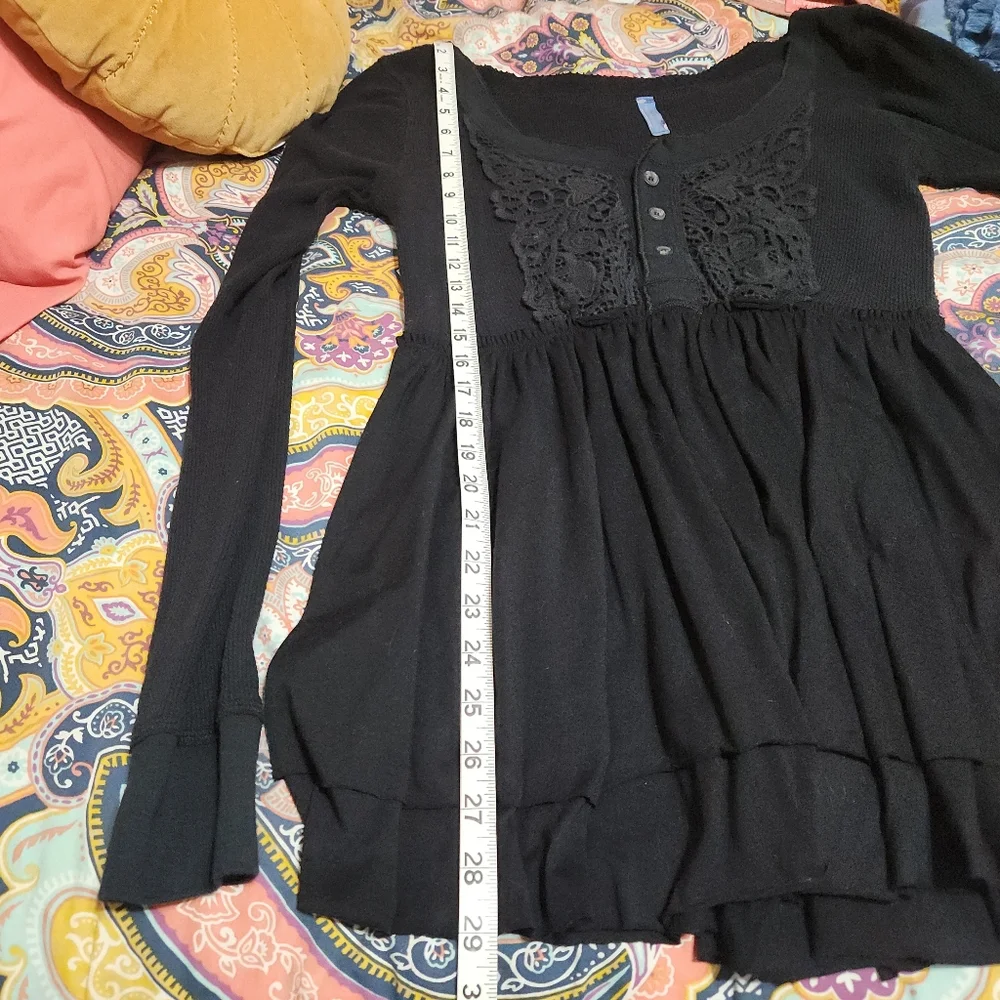 Free People Level Heat Layered Peplum Top